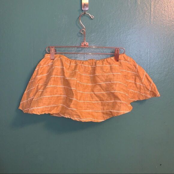 Faithfull the Brand Solana Linen crop Top in Copenhagen stripe Large - Picture 5 of 5